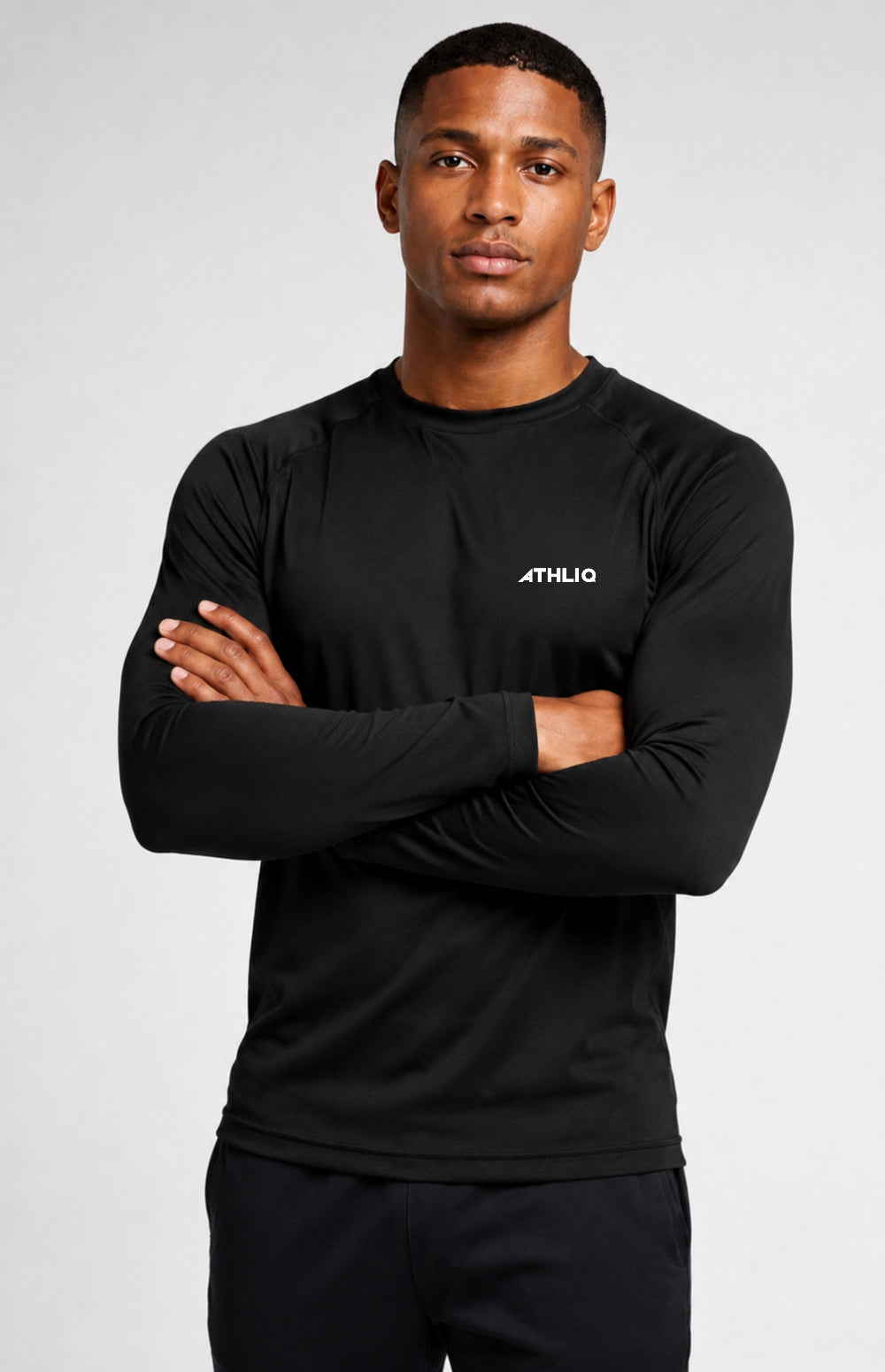Men's Black Raglan Performance Tee