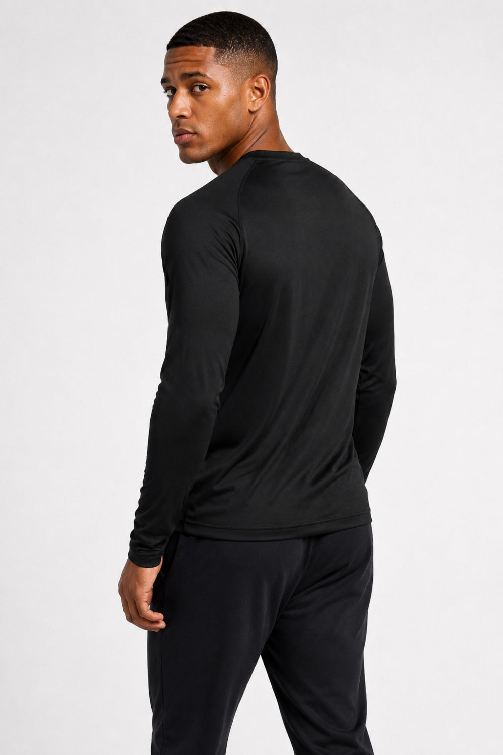 Men's Black Raglan Performance Tee
