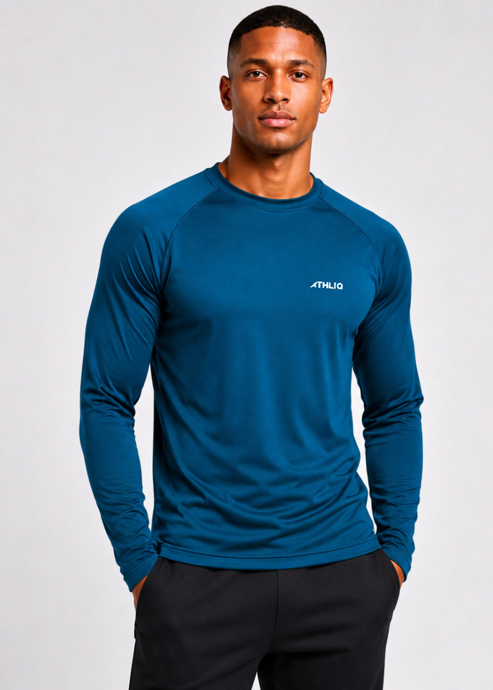 Men's Black Raglan Performance Tee